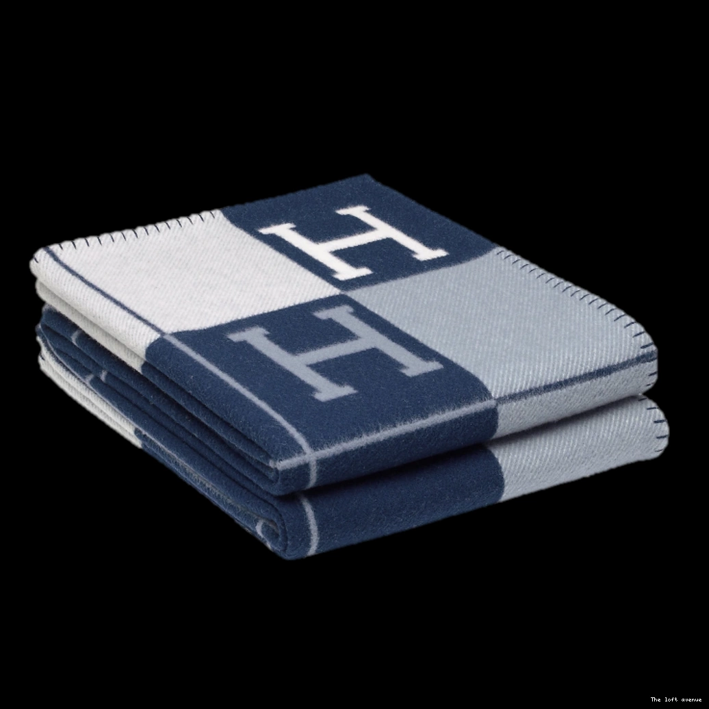 WOOL THROW BLANKET STRIPE HERMES 0723